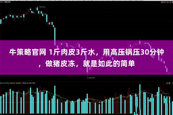 牛策略官网 1斤肉皮3斤水，用高压锅压30分钟，做猪皮冻，就是如此的简单